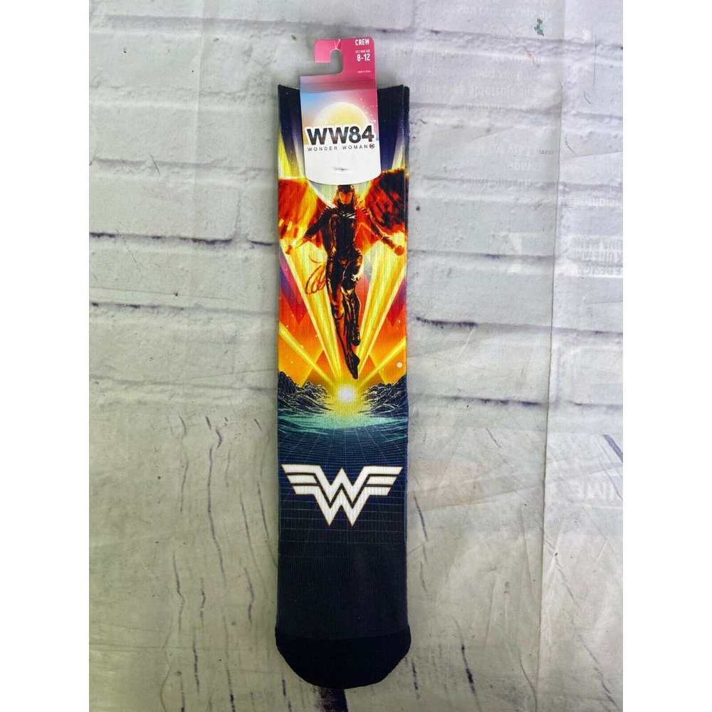 DC WW84 Wonder Woman Cheetah Sublimated All Over Print Novelty Crew Socks 1 Pair